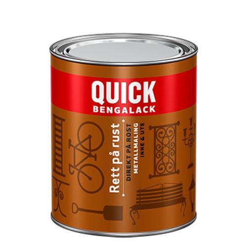 Scanox Quick Bengalack Rett På Rust Sort Silkematt 0,75 l