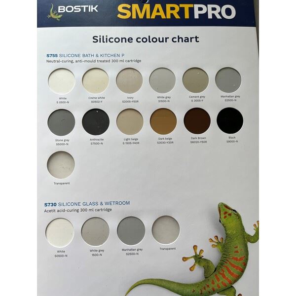 Bostik Fugemasse Silikon S755 Bath & Kitchen P Hvit 300ml